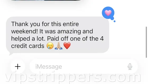 VIP Entertainment dancer earnings from a weekend of bookings